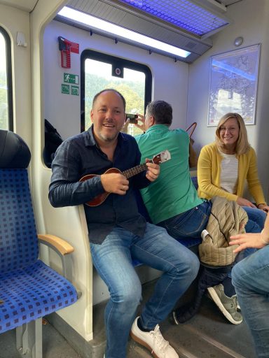 eine Zugfahrt nach Baden Baden